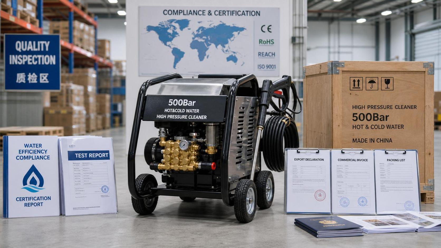 China Tightens Export Documents for 500-Bar Pressure Washers