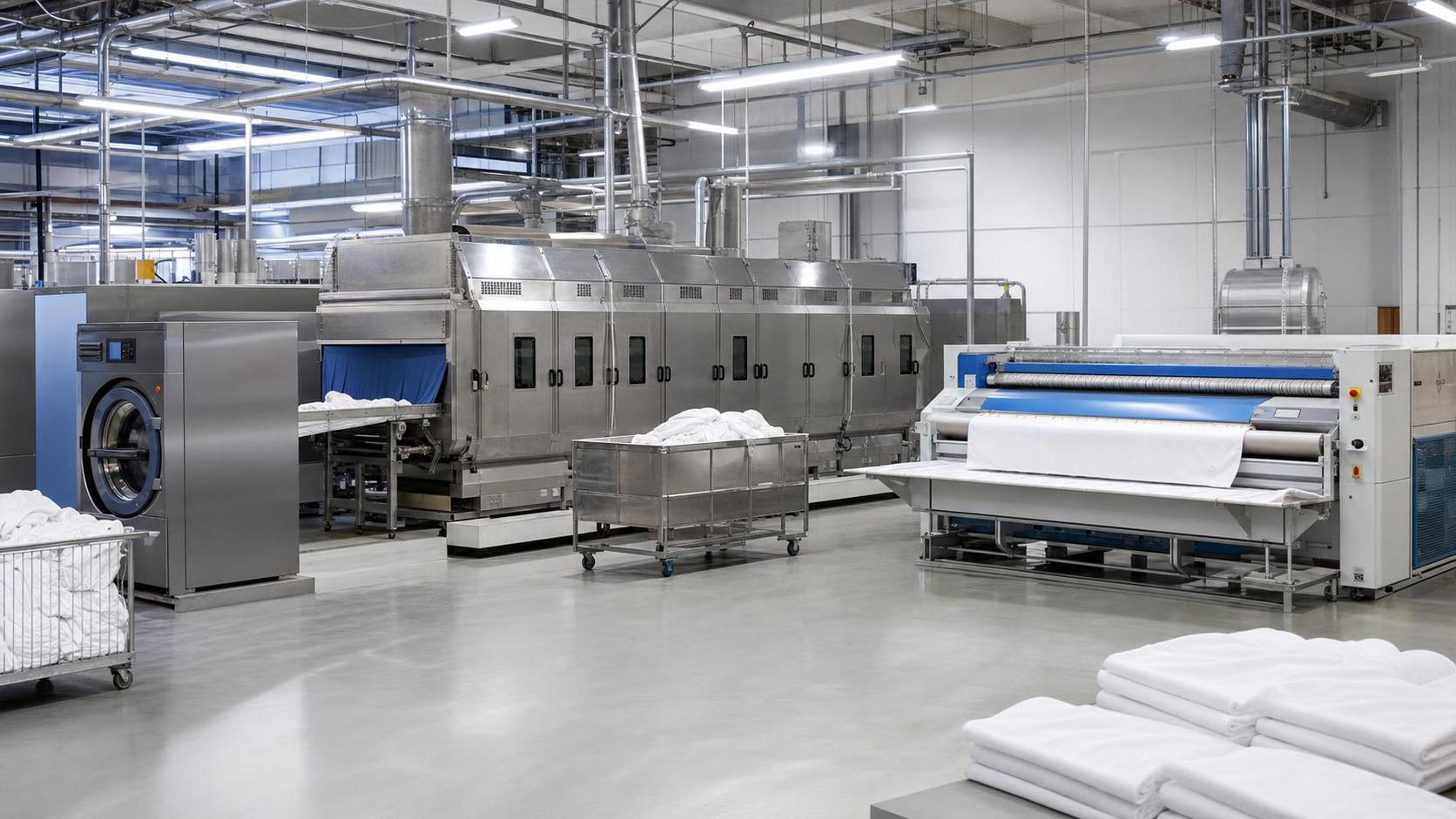 Industrial Laundry Equipment Types Explained: Washers, Tunnel Systems, and Ironers