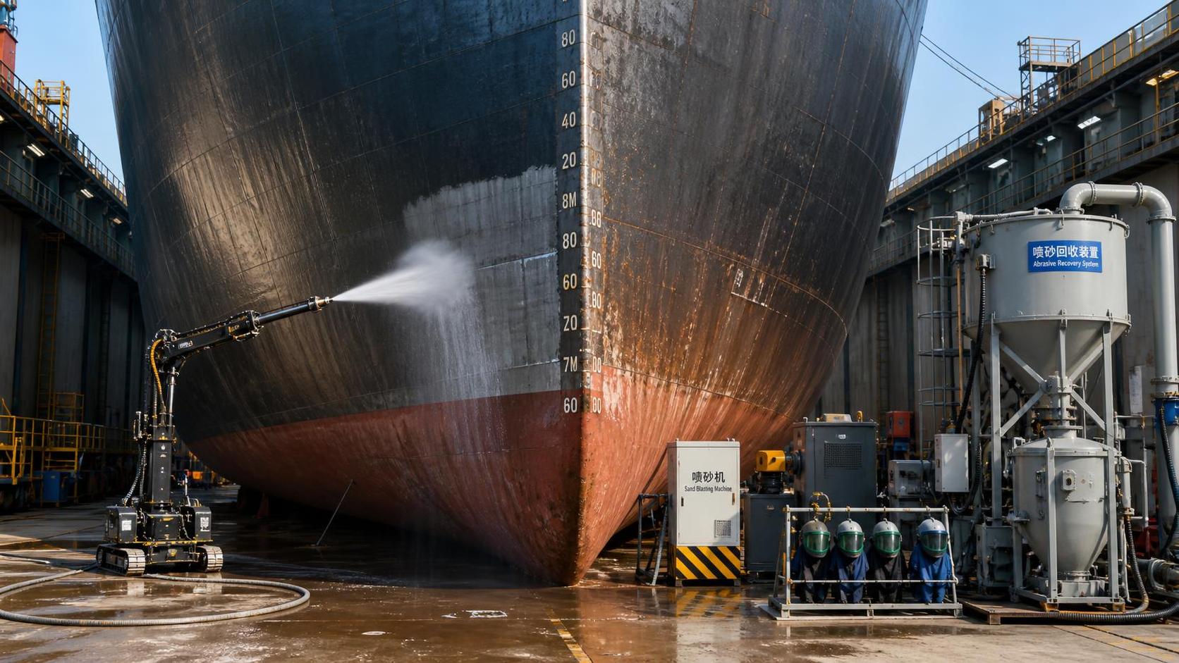 When Should Shipyards Use Surface Preparation Waterjets Instead of Abrasive Blasting?