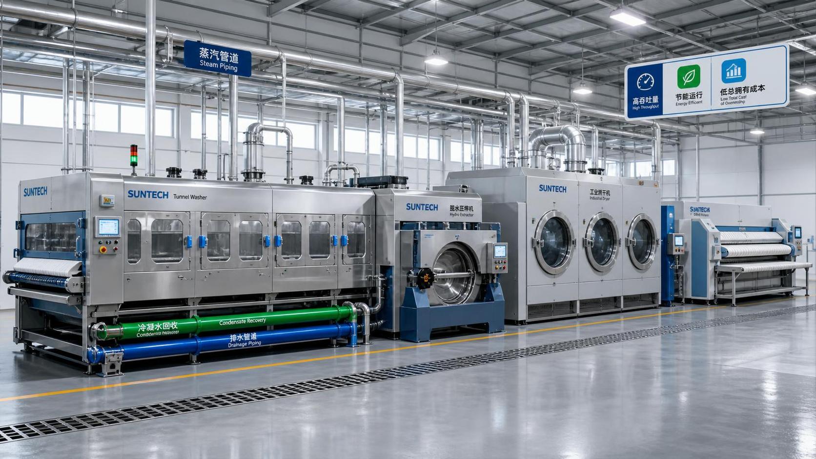 How to Evaluate an Industrial Laundry Equipment Manufacturer for Throughput and TCO?