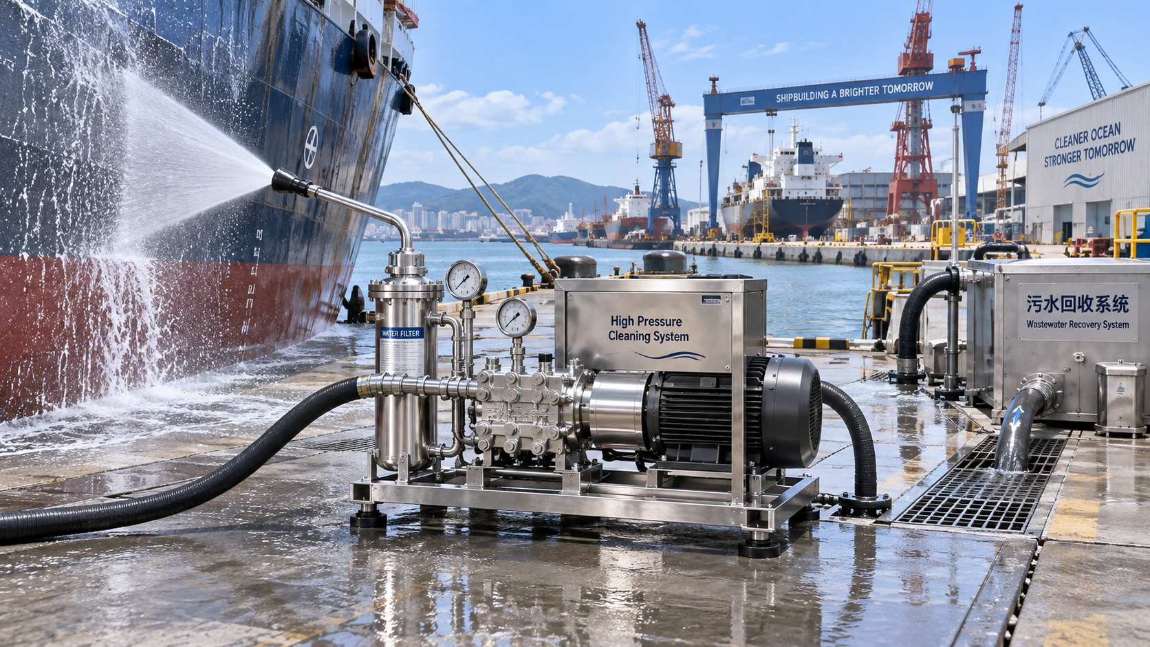 How to Size Cleaning Pumps for Shipyard Bilge, Hull, and Dock Washdown Duties