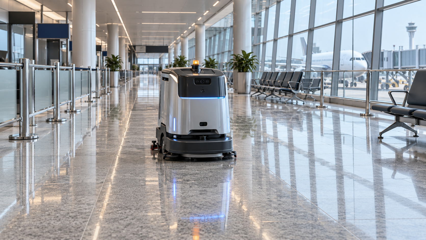 How Airports Can Select Robotic Floor Cleaners for High-Traffic Terminals