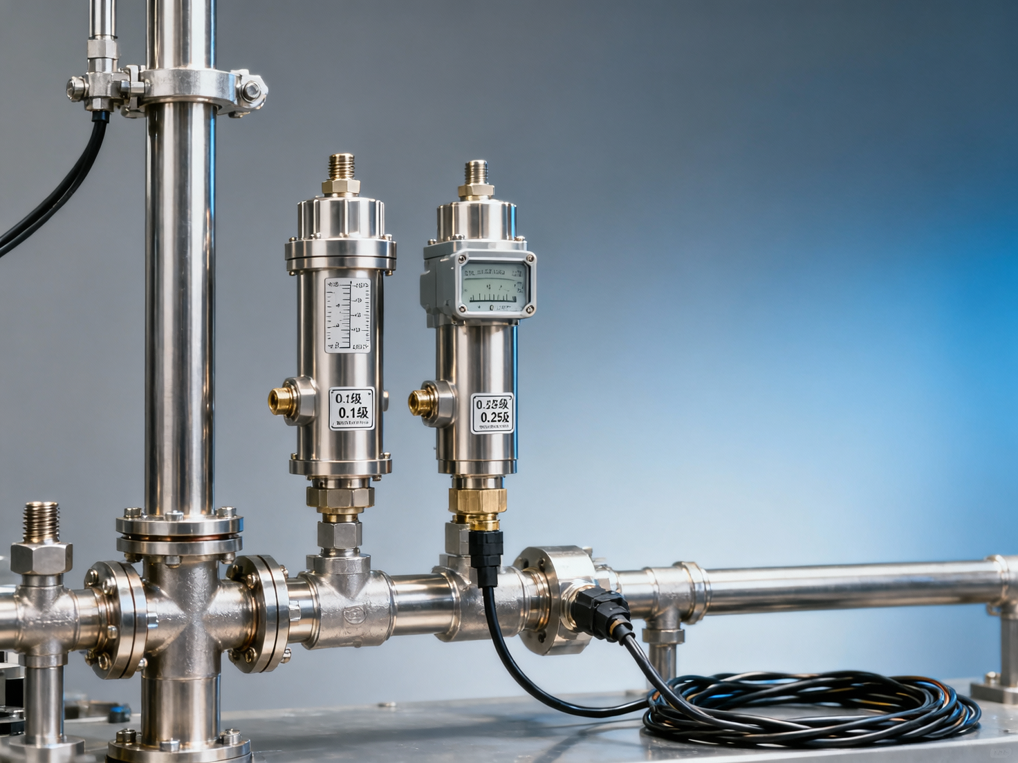 The accuracy class of the oil tank pressure transmitter is 0.1 class and 0