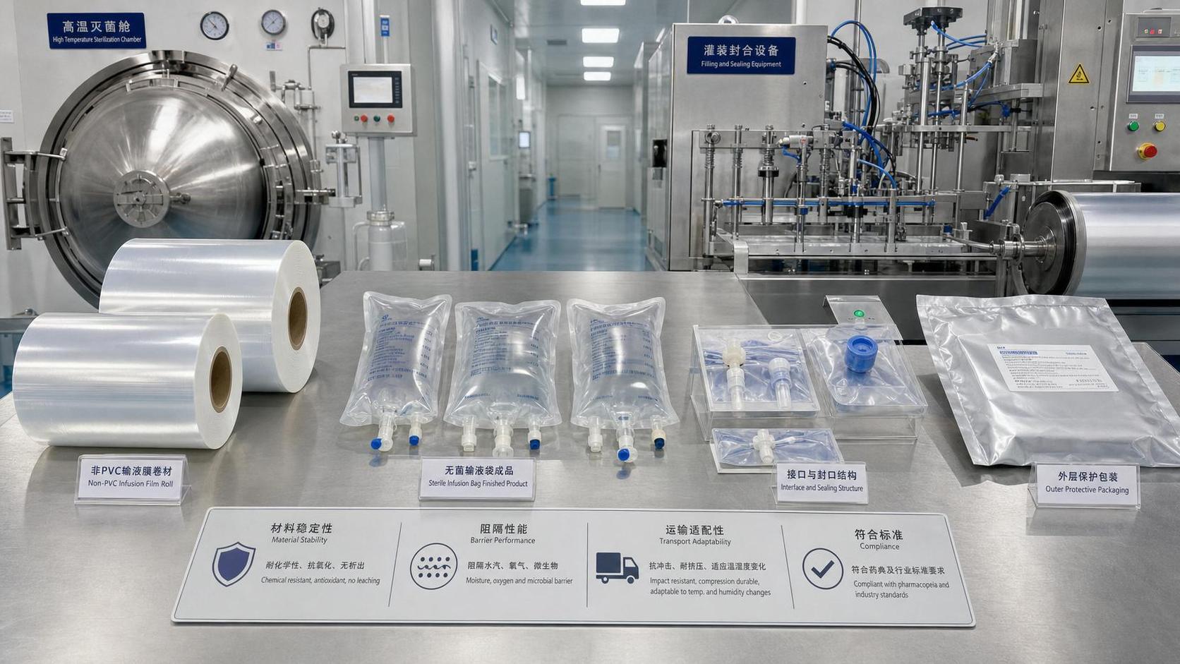 How to Choose Infusion Packaging Materials for Non-PVC IV Films and Sterile Fluid Bags