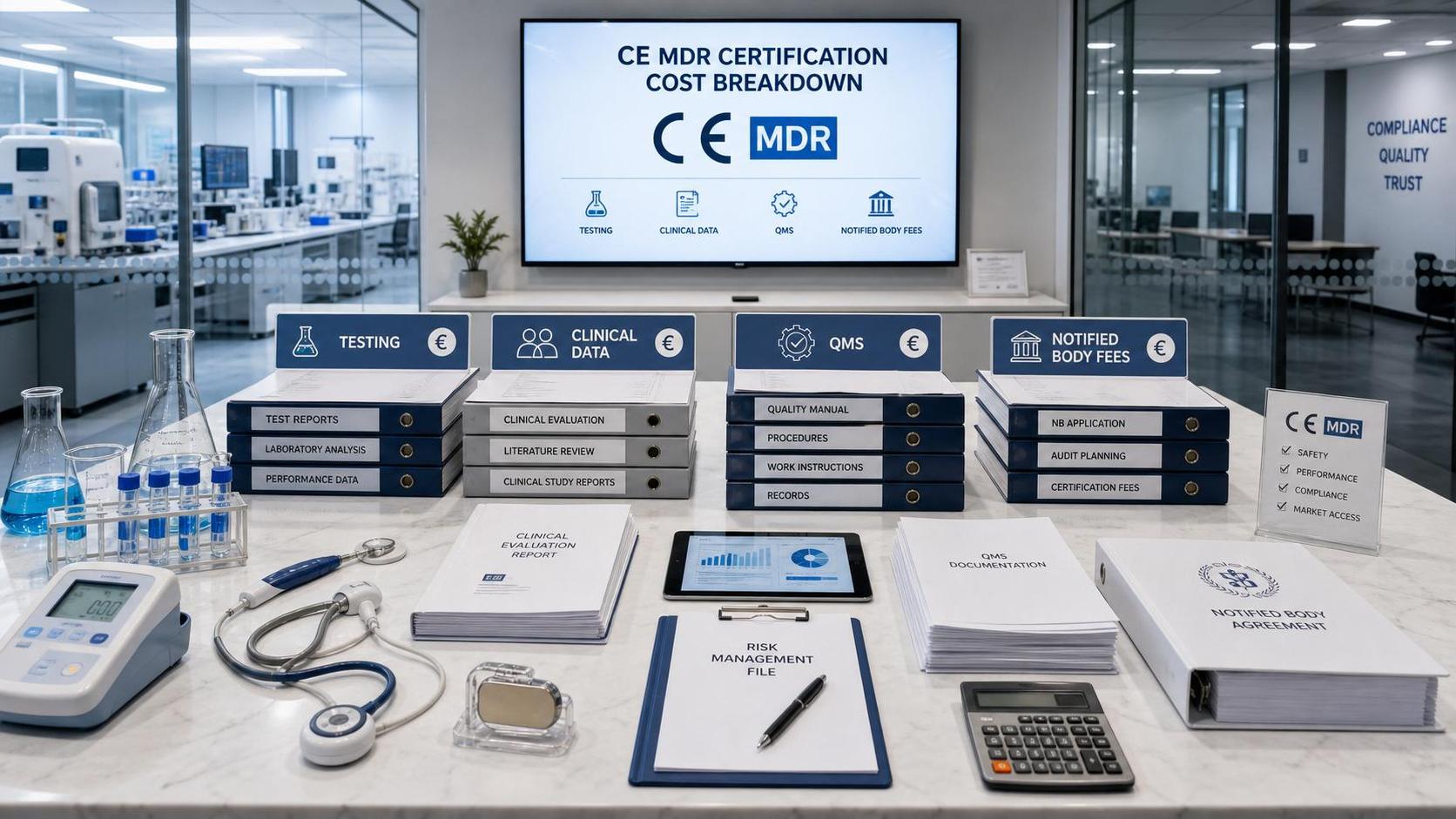 CE MDR Certification Cost Breakdown: Testing, Clinical Data, QMS, and Notified Body Fees