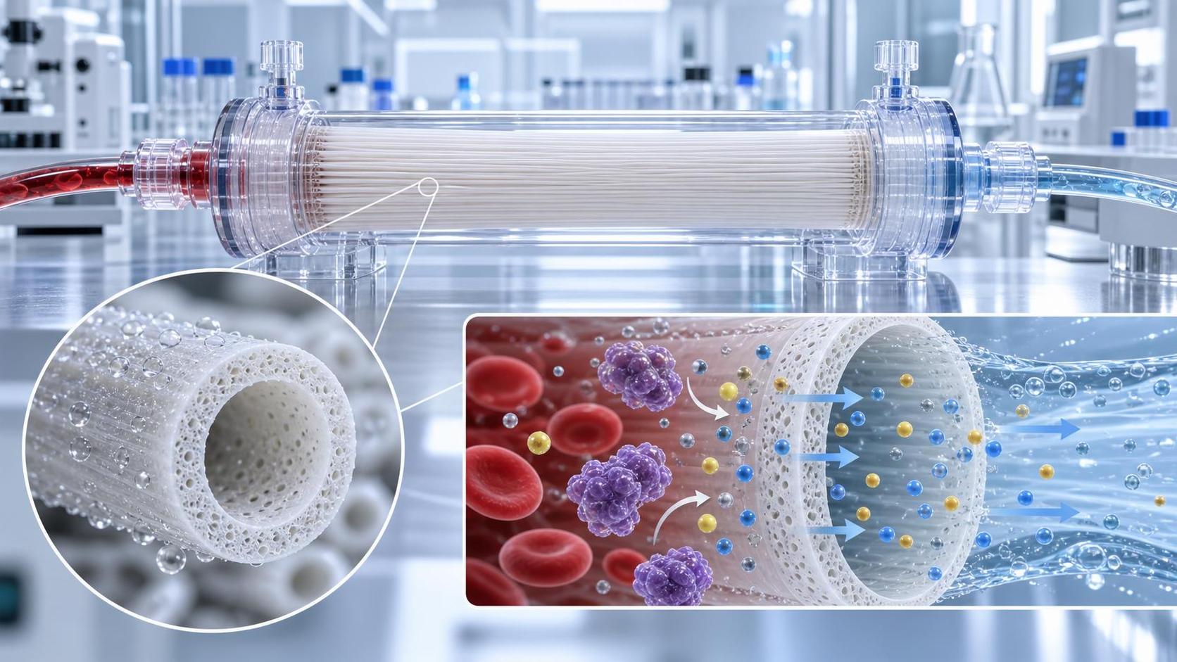 How Hollow-Fiber Dialysis Membrane Pore Structure Affects Solute Clearance