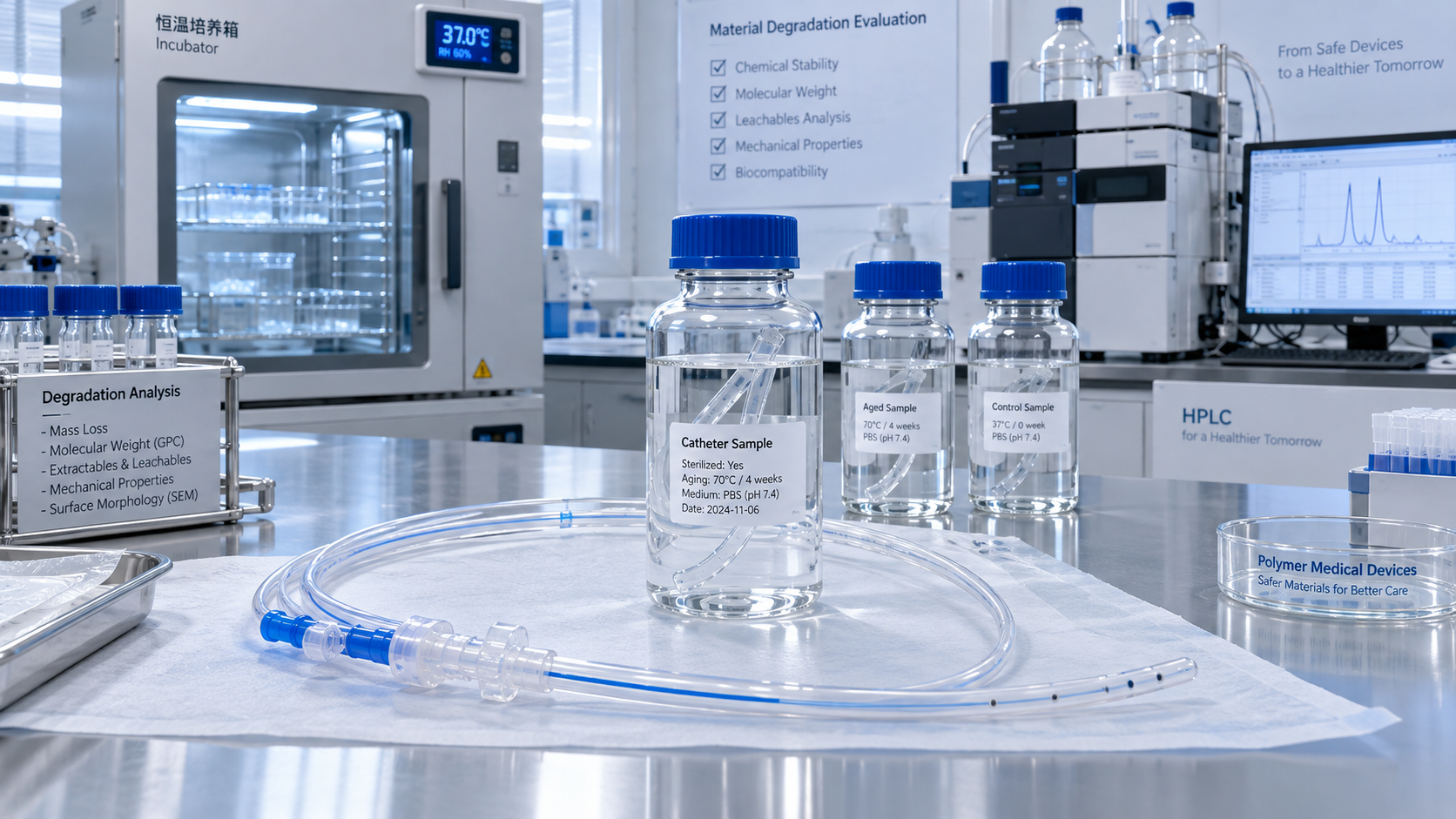 When is ISO 10993-13 analysis needed for polymer medical devices?