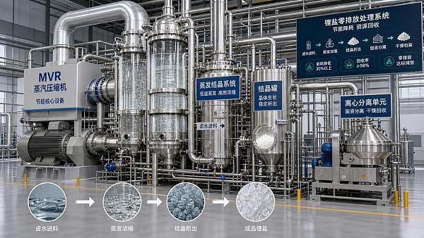 How Evaporation Crystallization for Lithium Cuts ZLD Energy and Salt Loss