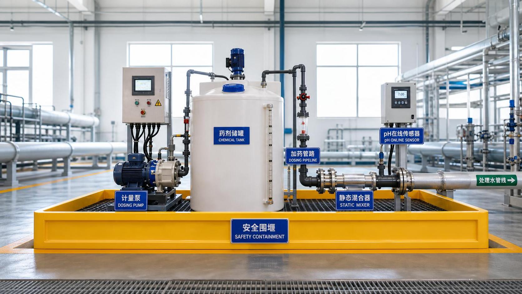 How to Size a Chemical Dosing System for Flow Rate, pH, and Safety