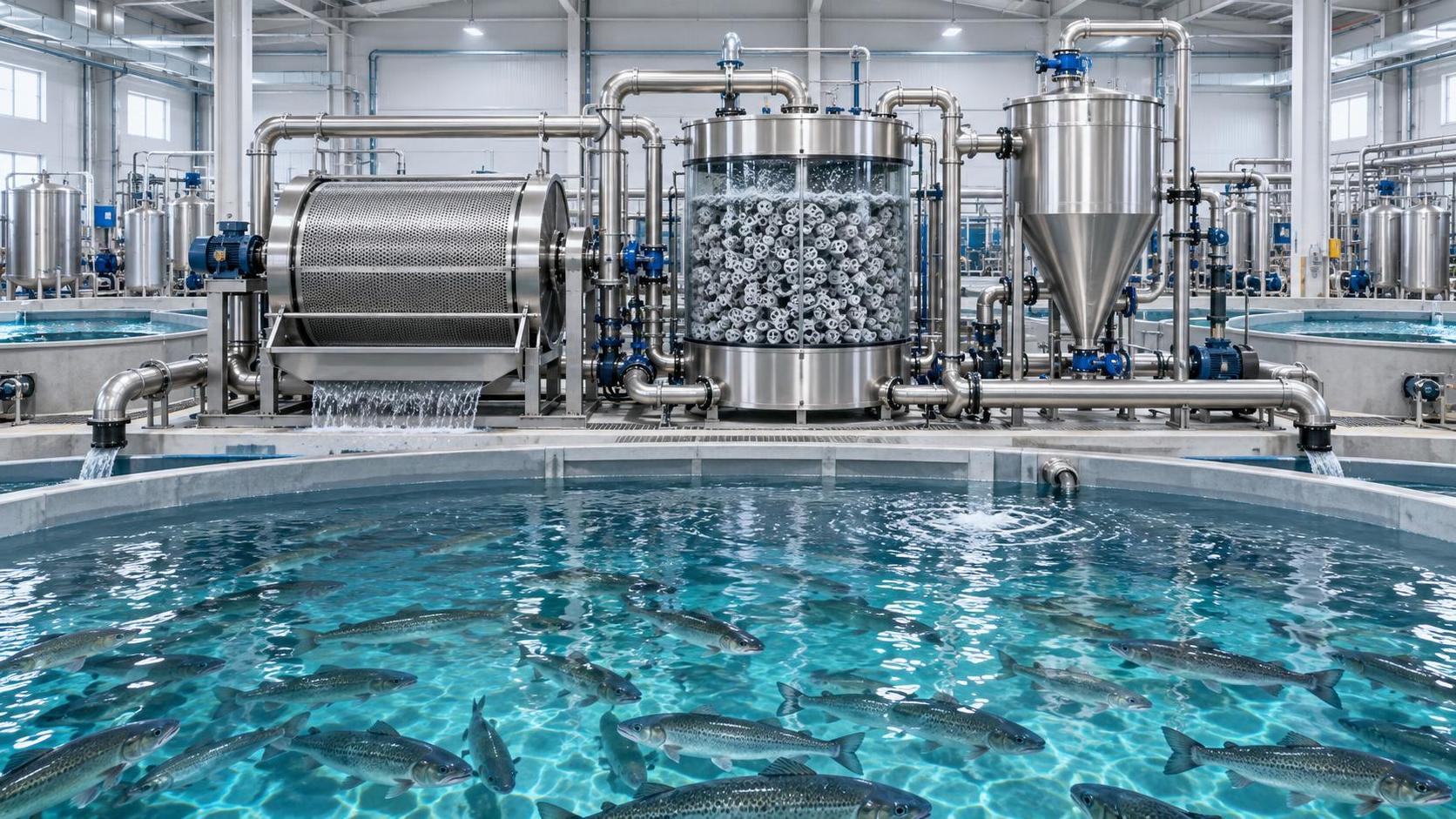 How to size water filtration systems for aquaculture recirculation