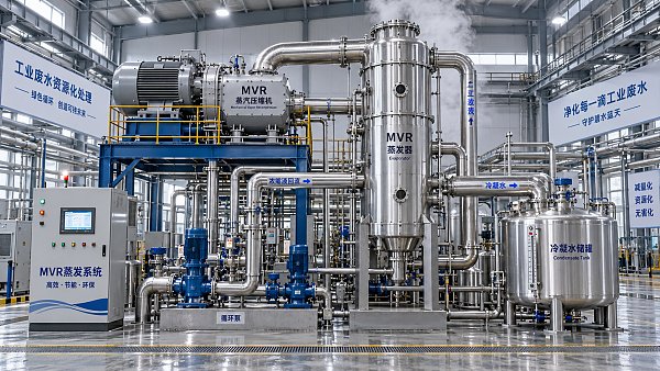 When does low energy MVR technology reduce evaporation costs?