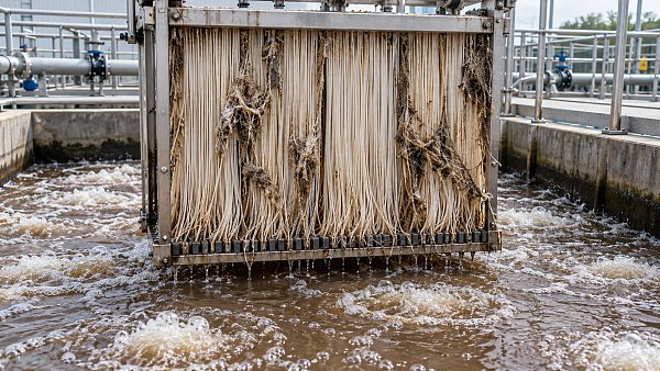 What causes rapid membrane fouling in a submerged MBR system?