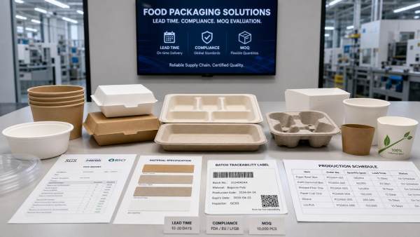 How to Evaluate a Food Service Packaging Supplier for Lead Time, Compliance, and MOQ