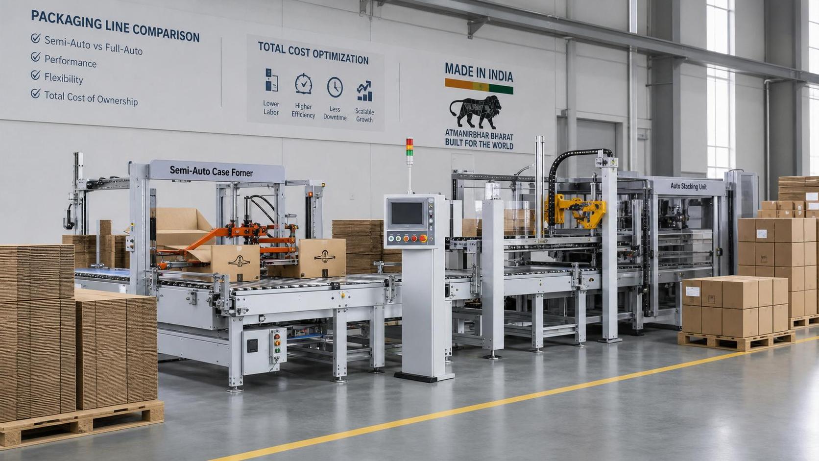 Packaging Line Comparison in India: Which Setup Delivers Lower Total Cost