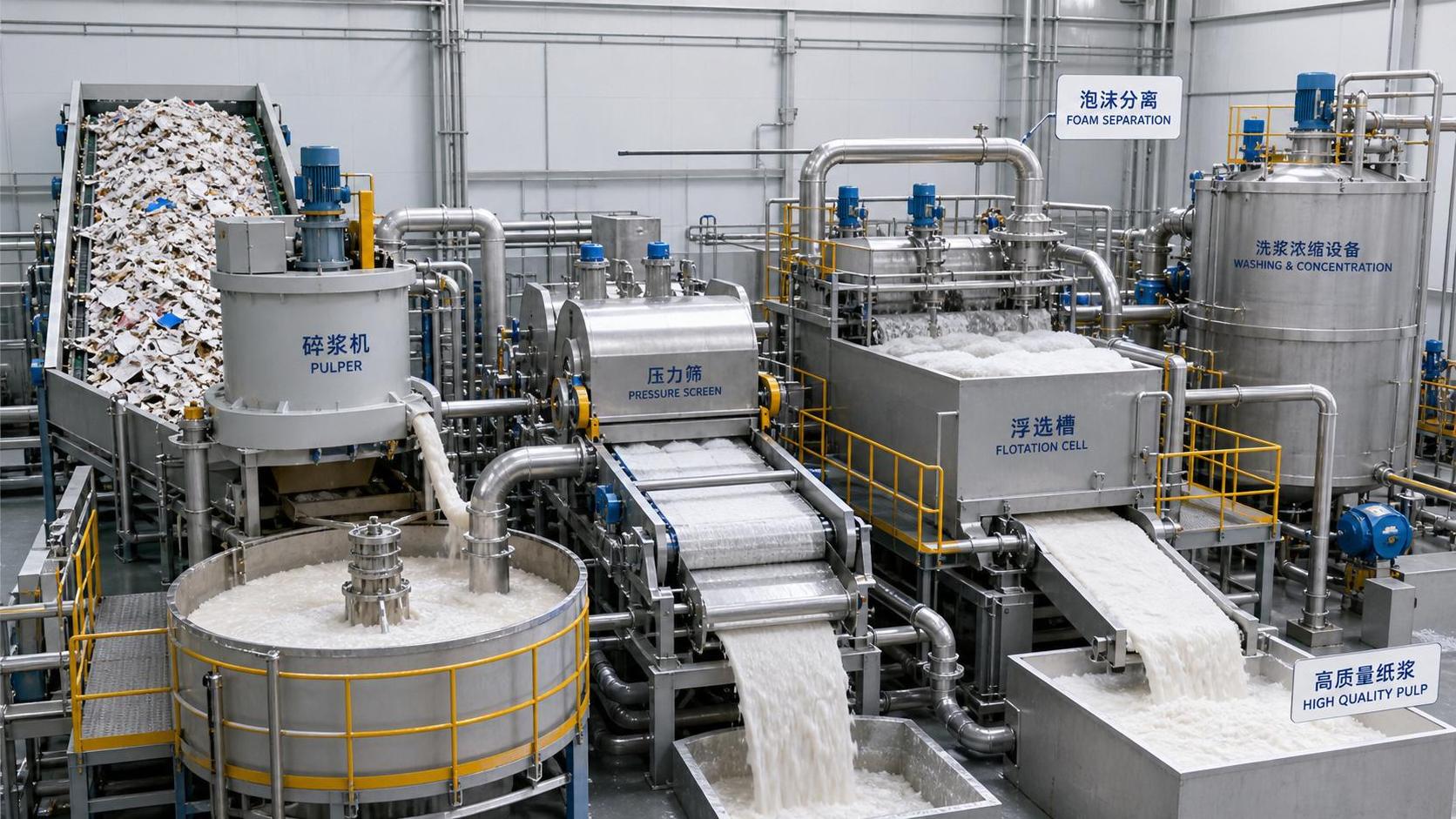 Deinking Recycling Technology: How to Improve Fiber Yield and Pulp Quality