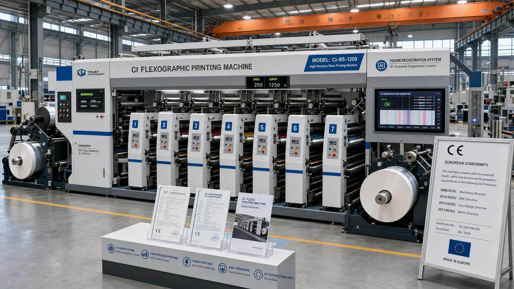 EU Rule Bars CE Marking for CI Flexo Presses Without AI Register Systems