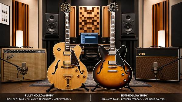 Hollow Body Electric Guitars: How to Compare Tone and Feedback Control