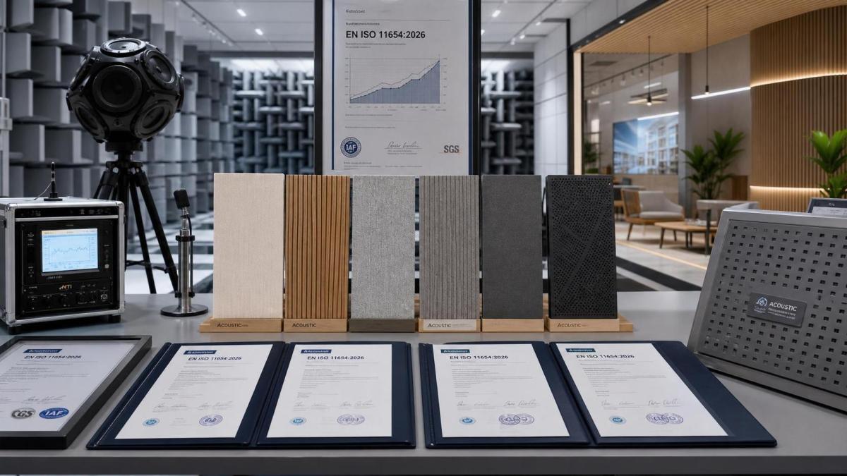 Huamei Gains EN ISO 11654:2026 Certification Huamei Gains EN ISO 11654:2026 Certification