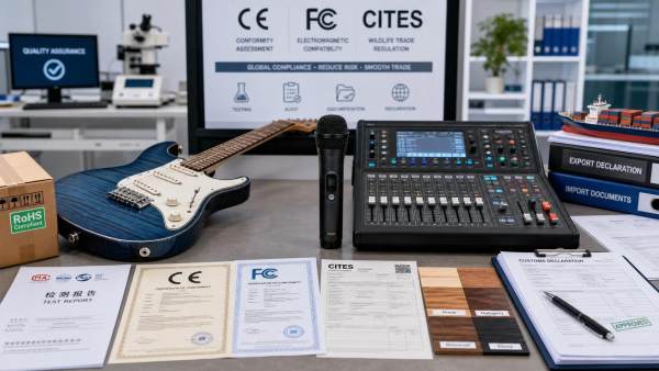 Musical Instrument Import Export Compliance: Key Risks in CE, FCC, and CITES Reviews