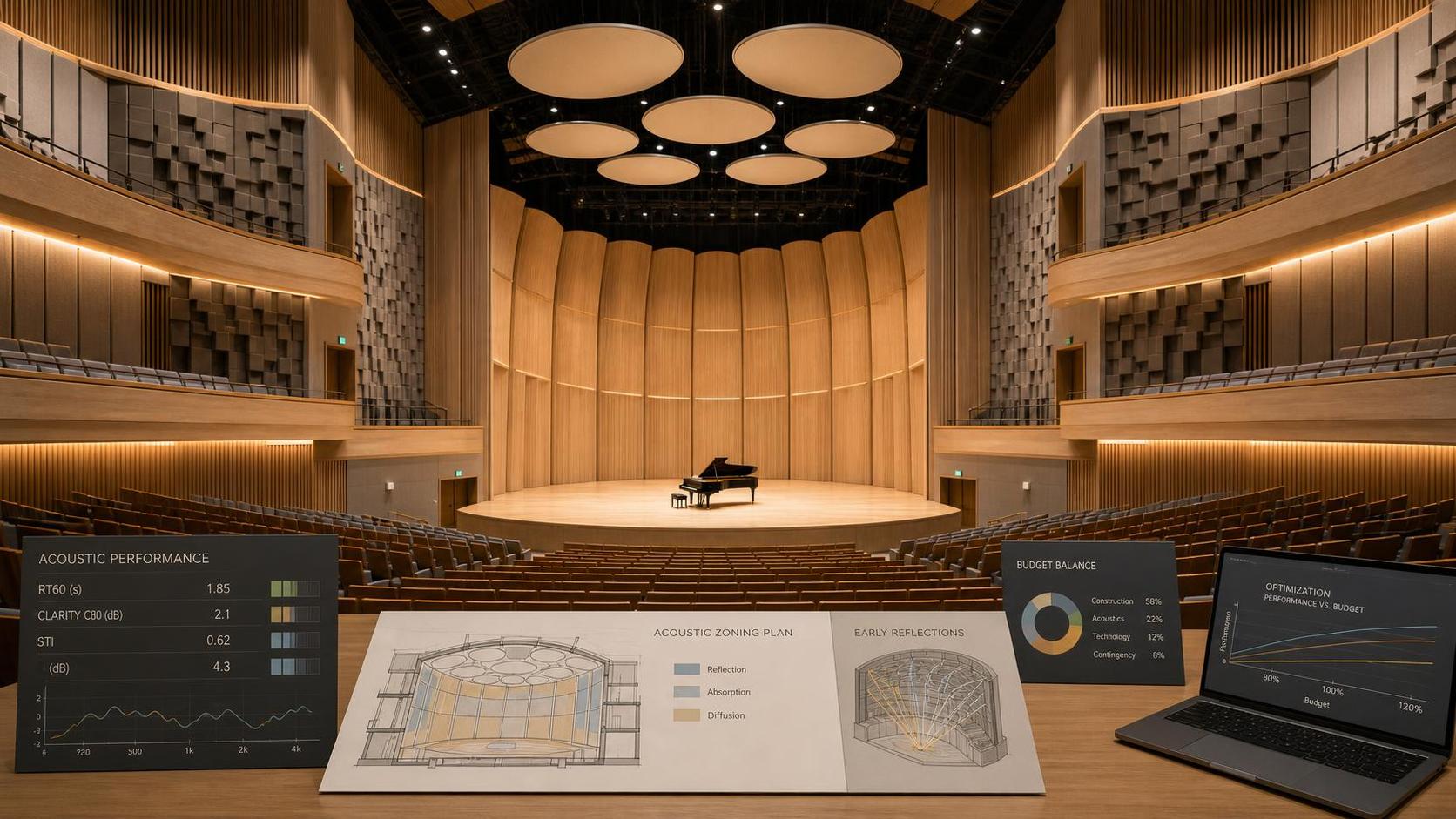 Concert Hall Acoustic Design Planning: How to Balance RT60, Clarity, and Budget
