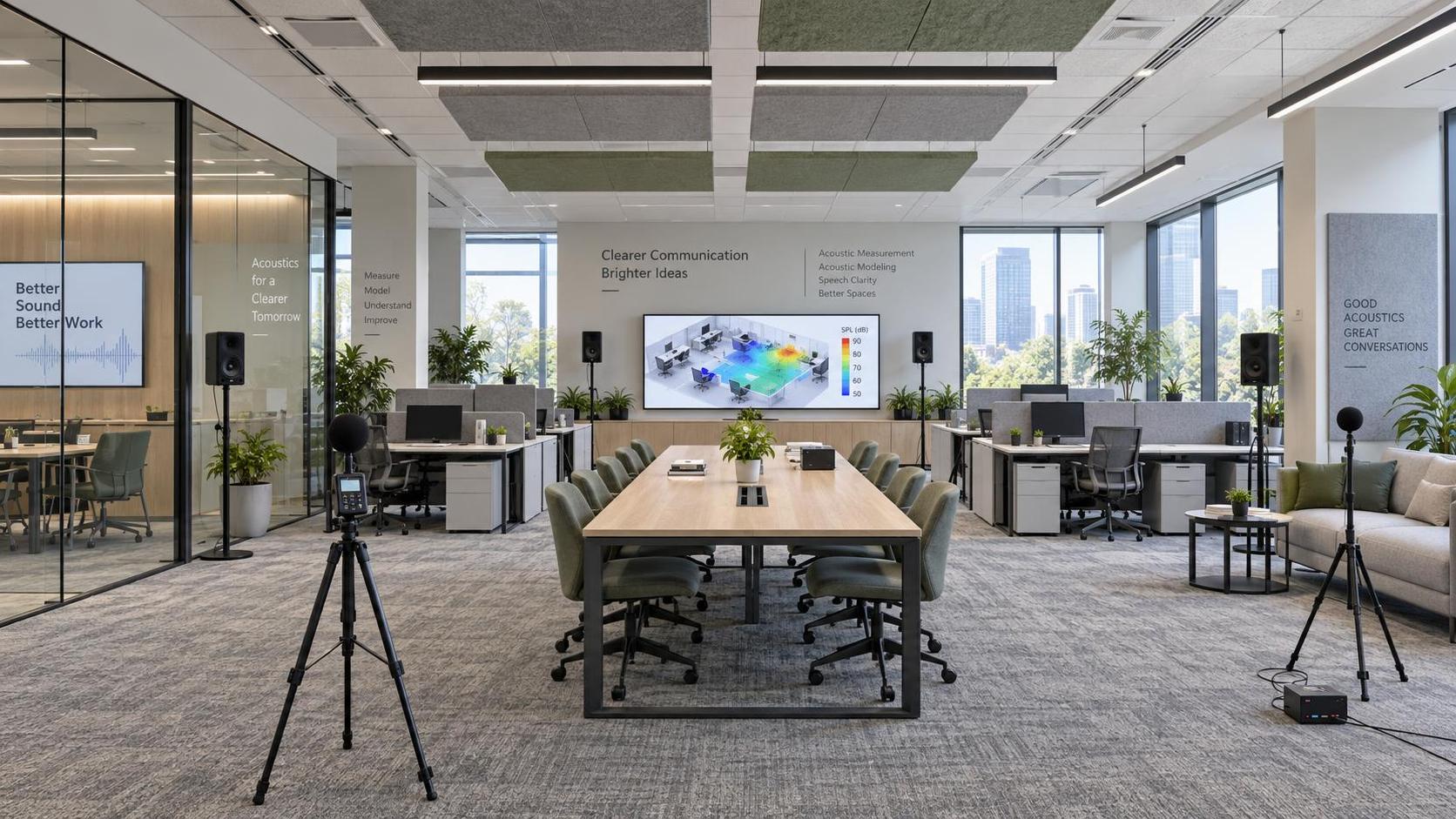 How architectural acoustic modeling predicts speech clarity in open offices