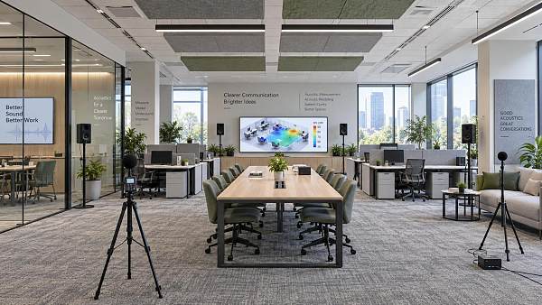 How architectural acoustic modeling predicts speech clarity in open offices