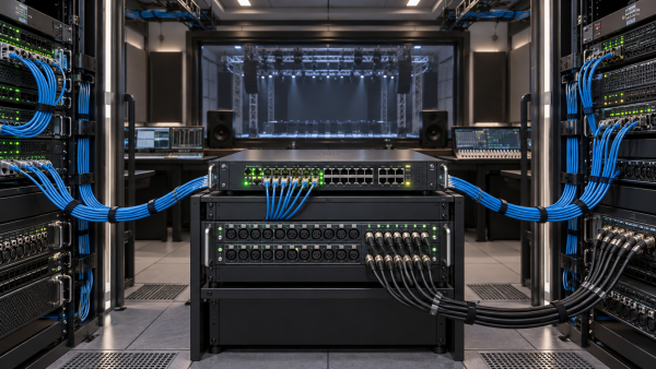 When do audio transmission systems need AoIP instead of analog cabling?