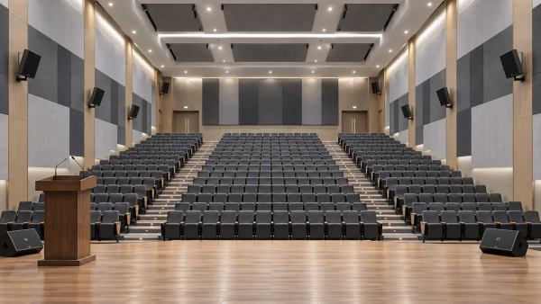 How panel placement affects speech clarity in auditorium installations