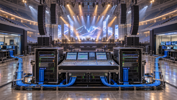 When does AoIP make sense for live event production in arenas?