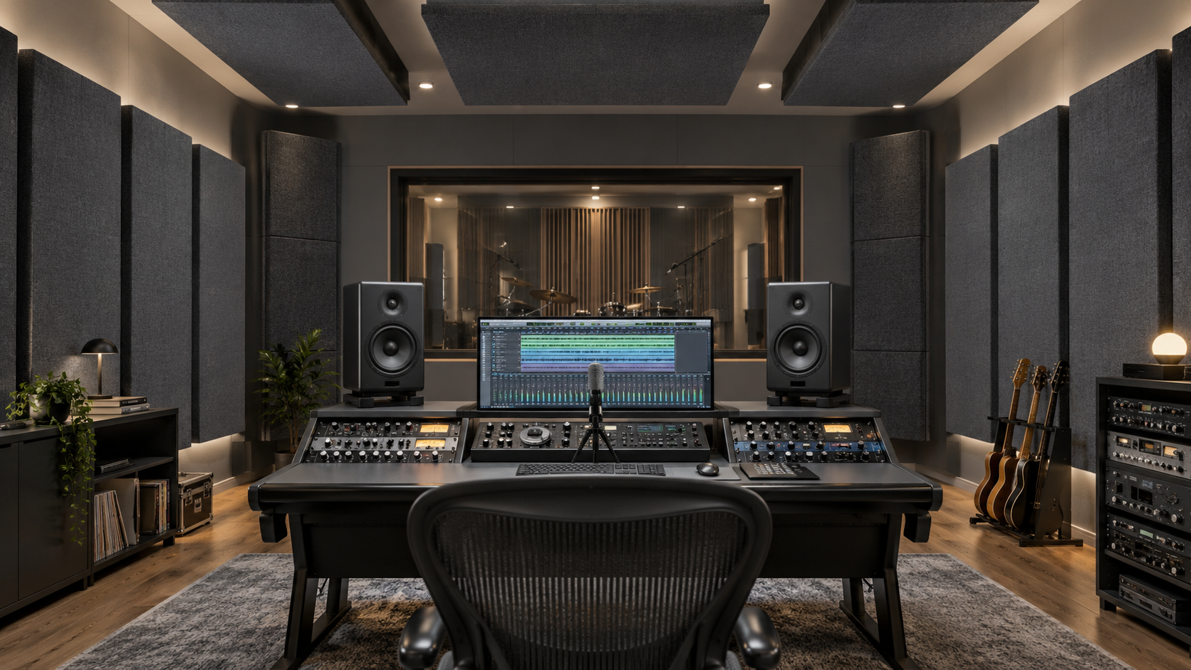 When do recording technology solutions need broadband acoustic panels?