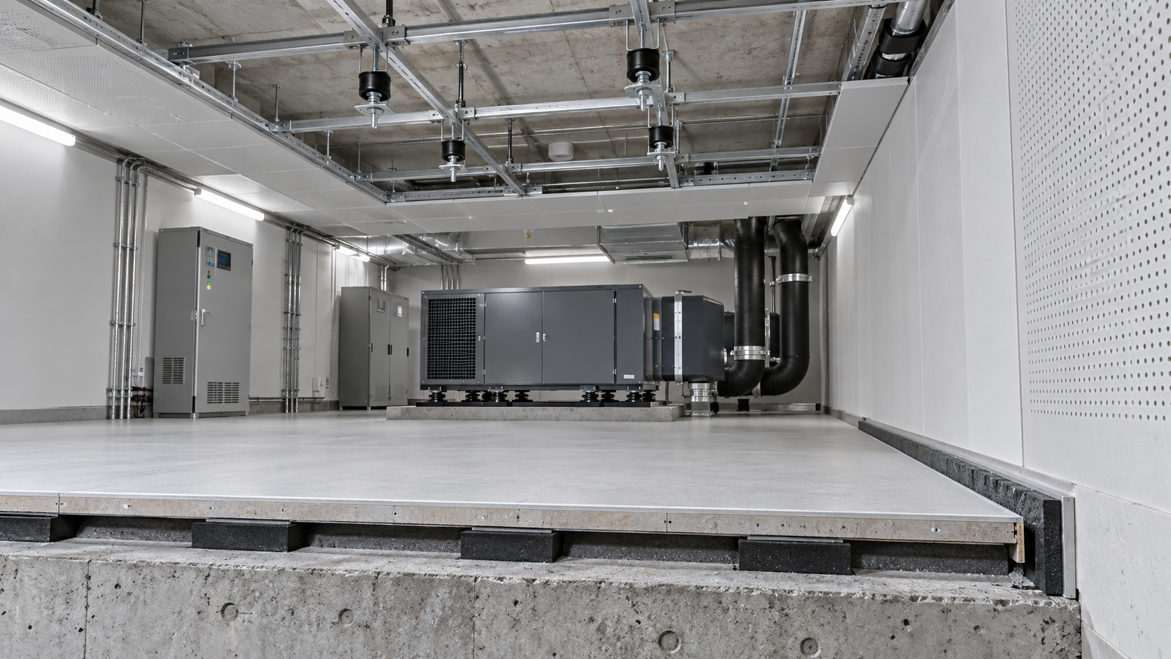 Can structure-borne noise isolation systems fit low-ceiling rooms?