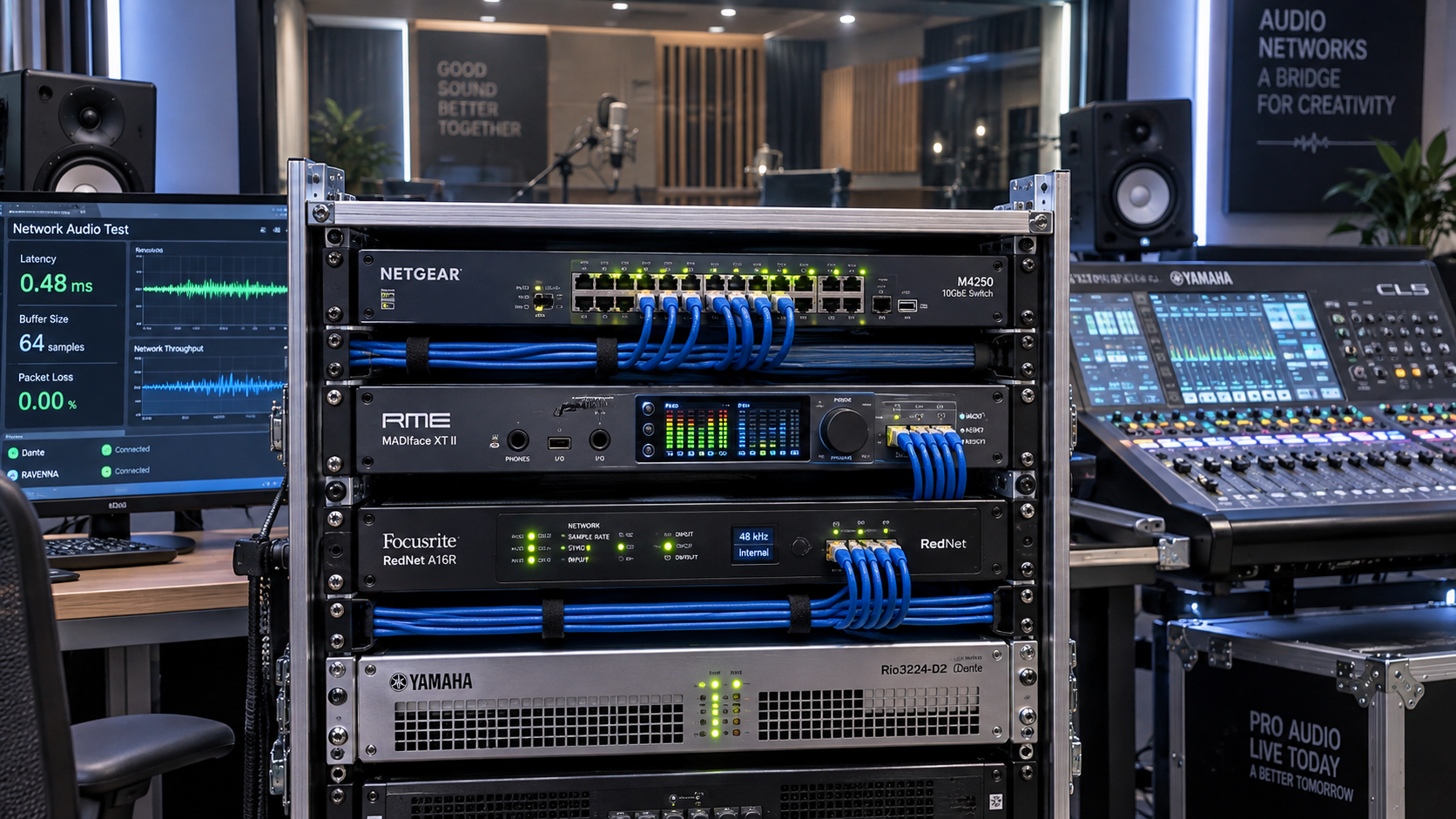How network buffer settings affect low-latency audio transport