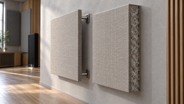 How does panel thickness affect the price of acoustic materials?