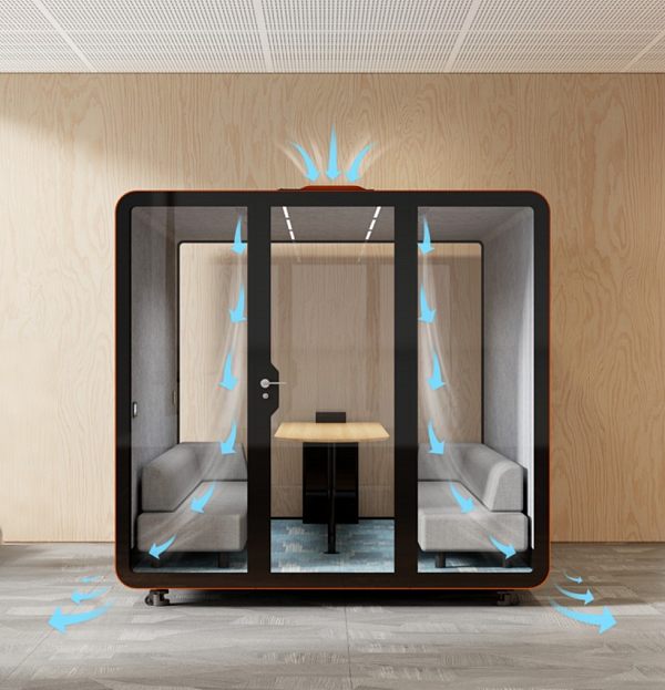 Comment fonctionne le système de ventilation dans un pod de réunion insonorisé?