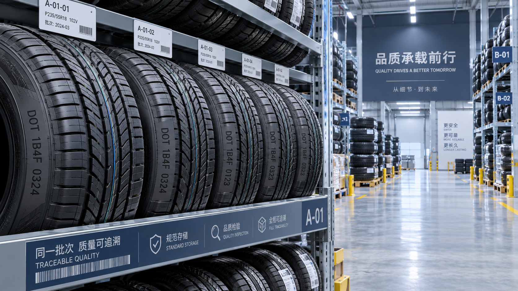 How tire age limits affect passenger car tires in warehouse stock