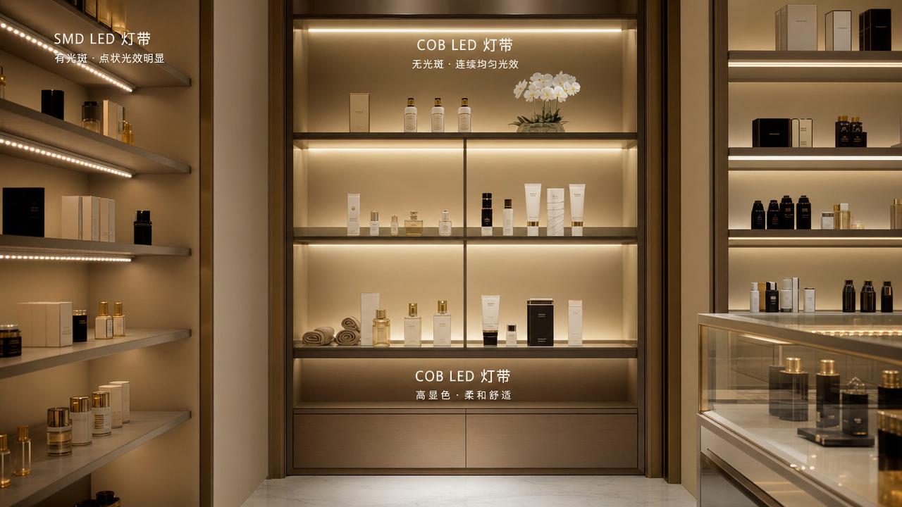COB LED Light Strips vs SMD Strips: Which Option Fits Retail and Display Lighting?