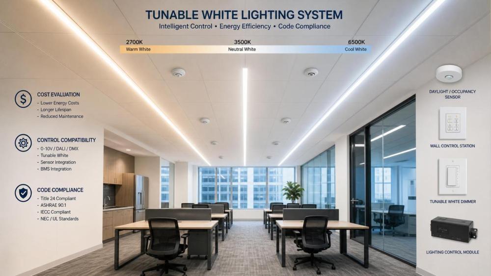 Tunable White Lighting USA: Cost, Controls, and Compliance Basics