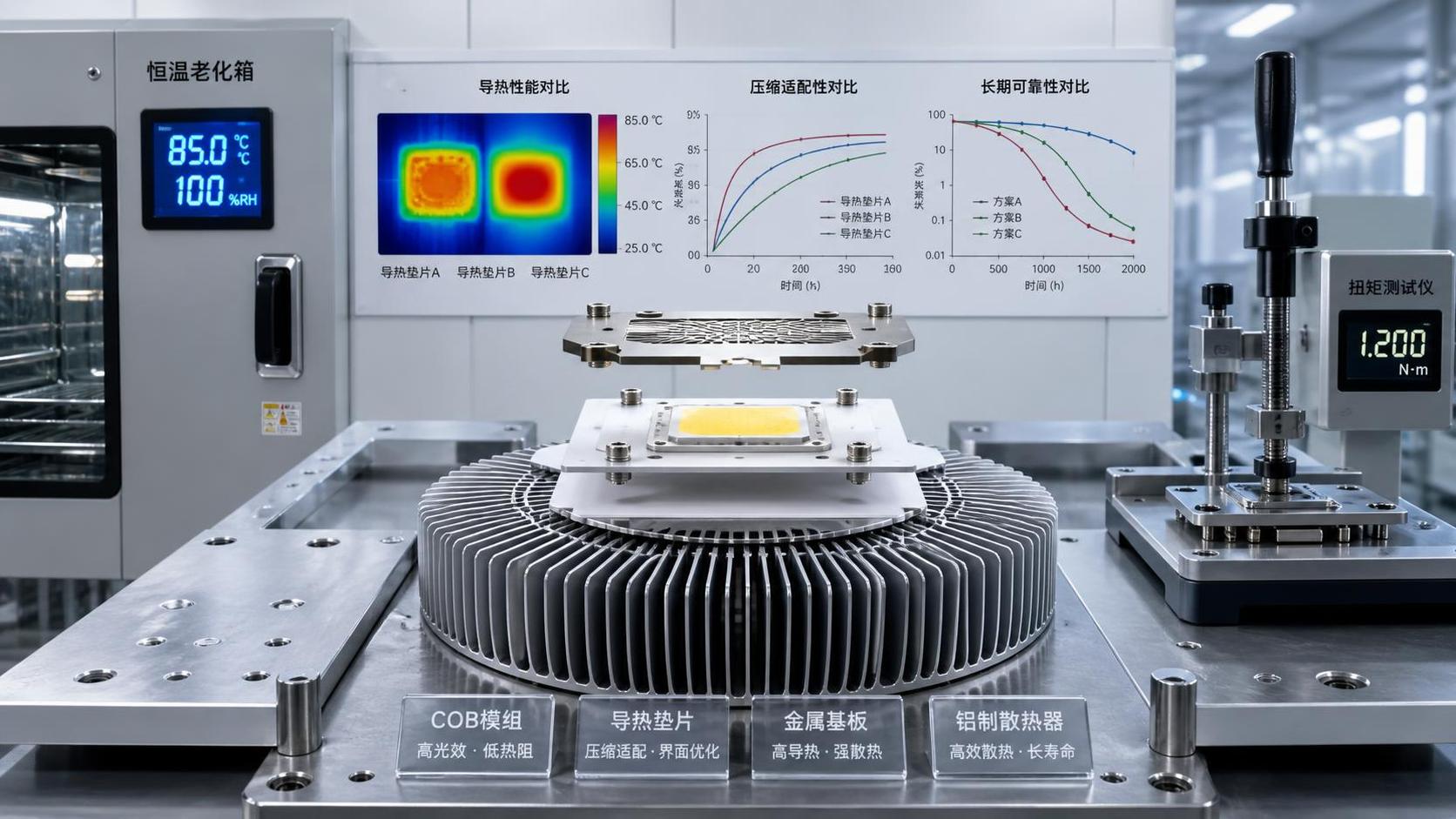 How to Compare LED Thermal Management Materials by Conductivity, Compression, and Long-Term Reliability