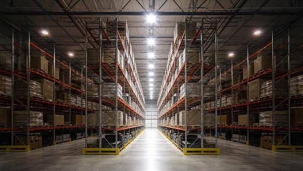 How much energy can microwave sensor lighting save in warehouses?