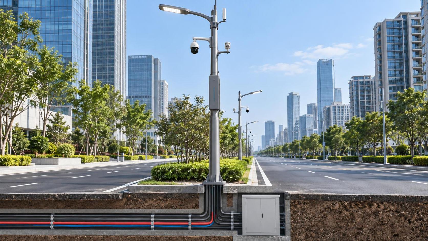 What drives smart pole project cost in a citywide rollout?