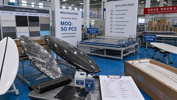 Composite Surfboards Supplier Checklist: MOQ, Layup Options, and Quality Control