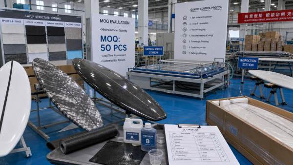 Composite Surfboards Supplier Checklist: MOQ, Layup Options, and Quality Control