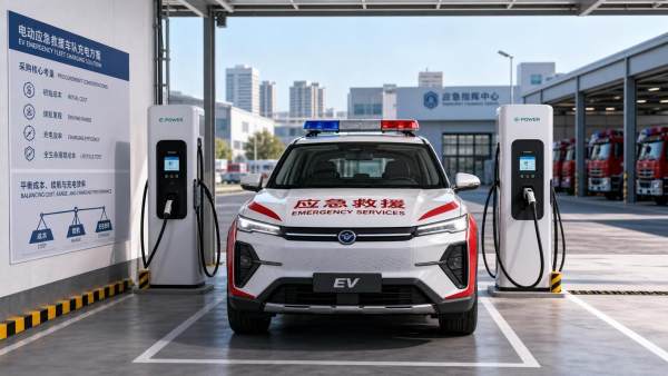 Electric Emergency Vehicle Technology: Cost, Range, and Charging Tradeoffs