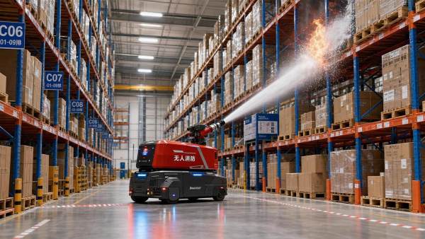 Unmanned Fire Vehicle for Warehouses: When Does It Pay Off?