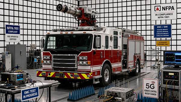 NFPA 1901-2026 Adds EMC Tests for 5G Water Monitors