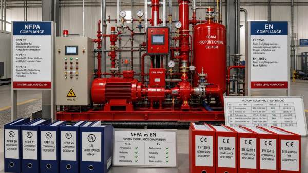 How to compare a fire suppression equipment manufacturer by NFPA and EN compliance