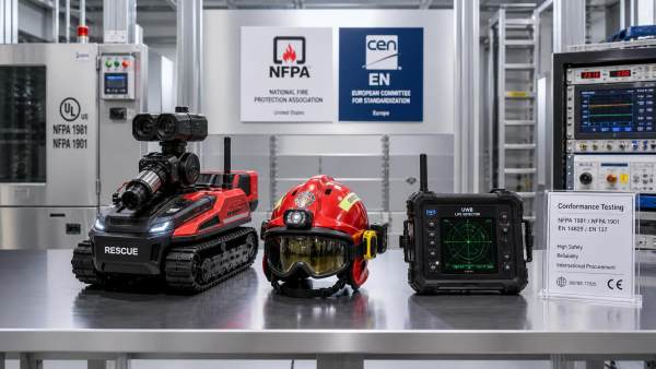 When do rescue engineering solutions need NFPA or EN compliance
