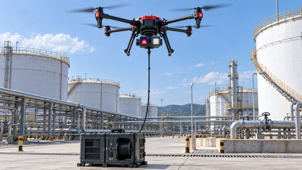 When Is a Tethered Firefighting Drone Better Than a Free-Flying Drone?