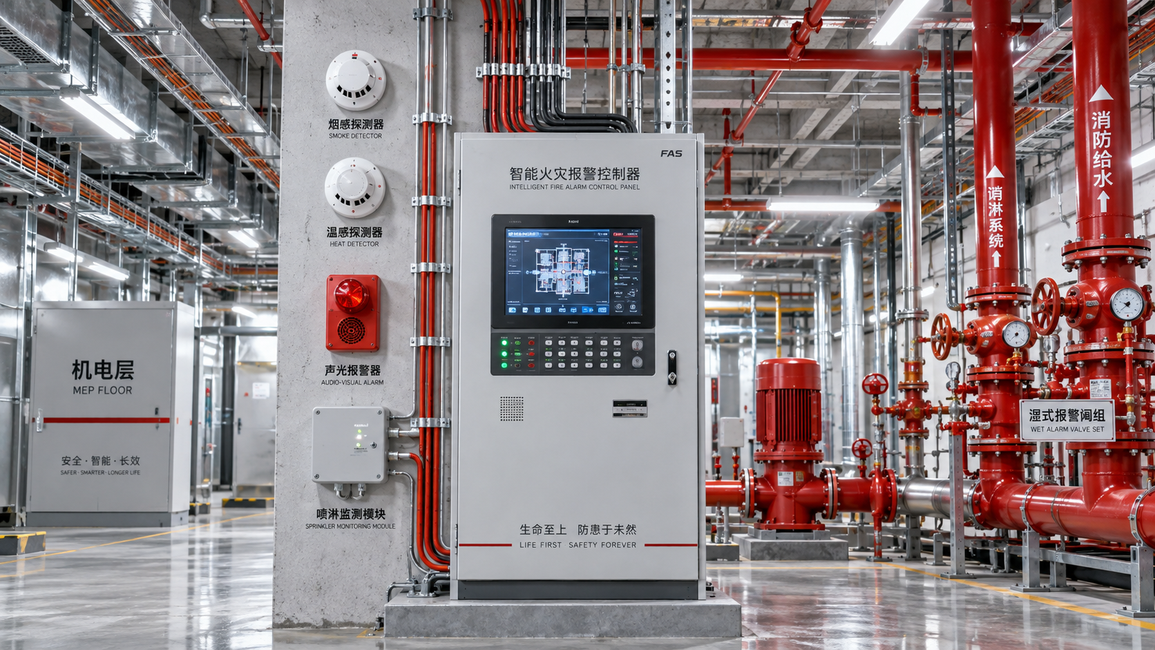 What drives fire detection systems price in commercial buildings?