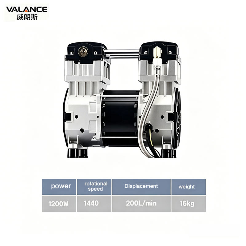 Oil-free silent air compressor pump head